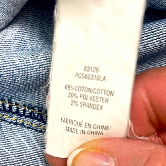 Laura Petites Medium Wash Denim Jacket Fitted Silhouette & Point Collar Size S - Picture 11 of 11